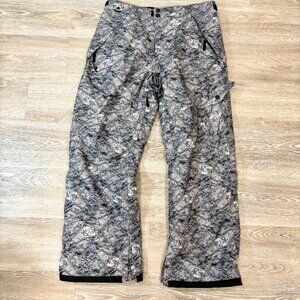 Ripzone 7K Snow Pants Gray Camo Fleece Lined Winter Ski Snowboard sz L